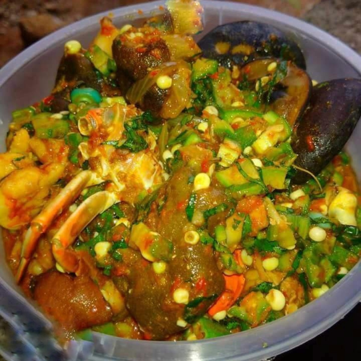 PLAIN OKRO AND STEW